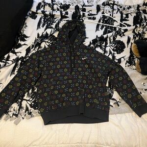 Kids' Black Patterned Hoodie
